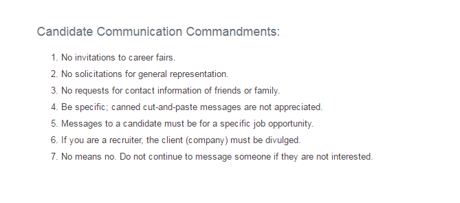 Stack Overflow outreach rules