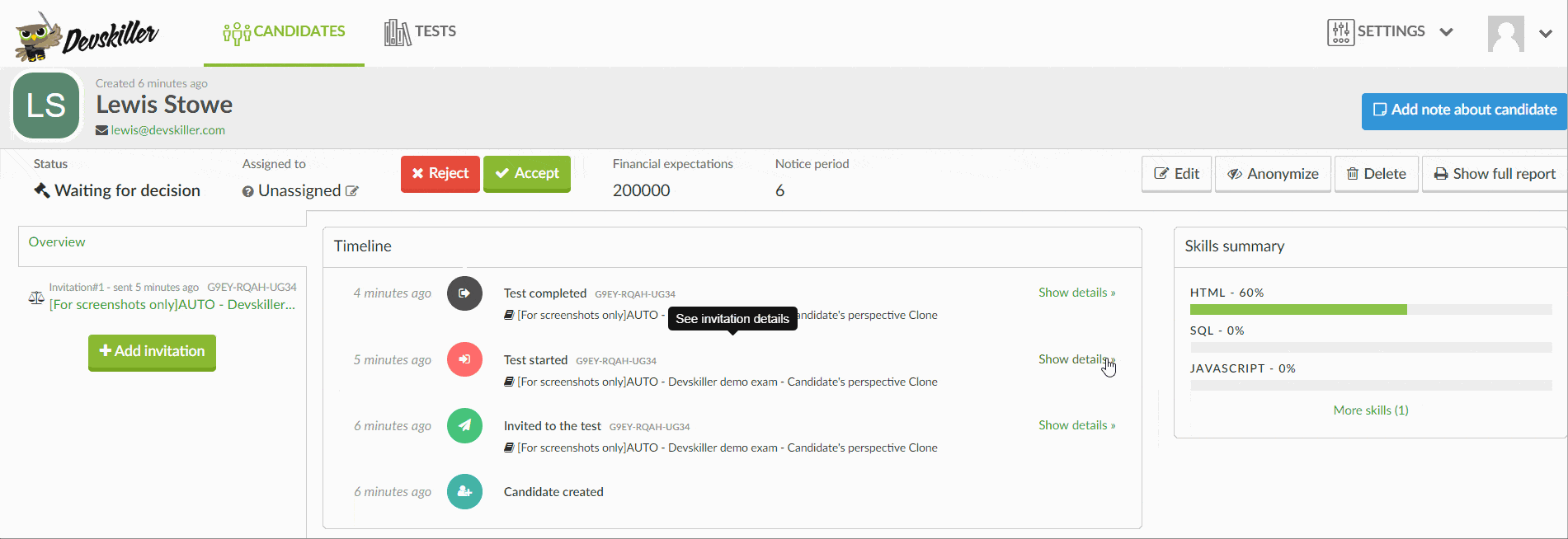 DevSkiller platform update: our new candidate economizer