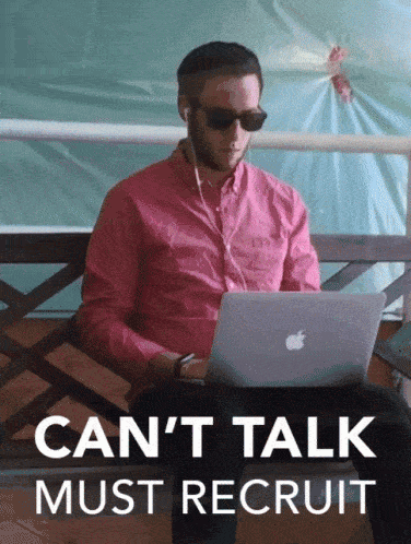 Can't talk, must recruit a technical recruiter