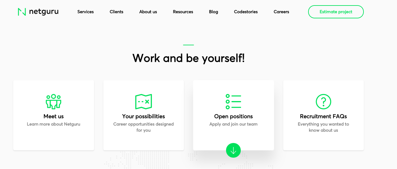NetGuru careers page