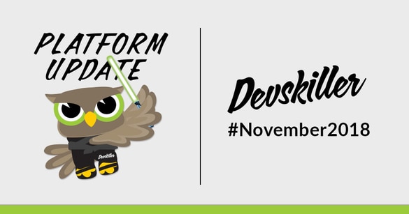 DevSkiller platform Update November 2018