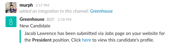 Slack hacks for Greenhouse