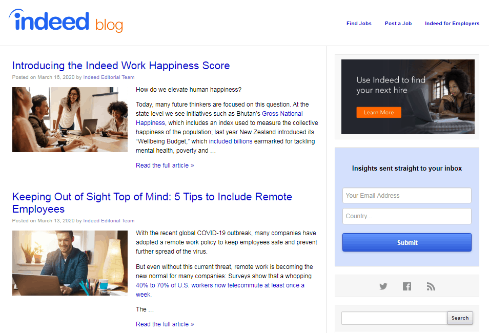 Recruitment blogs to follow: Indeed blog