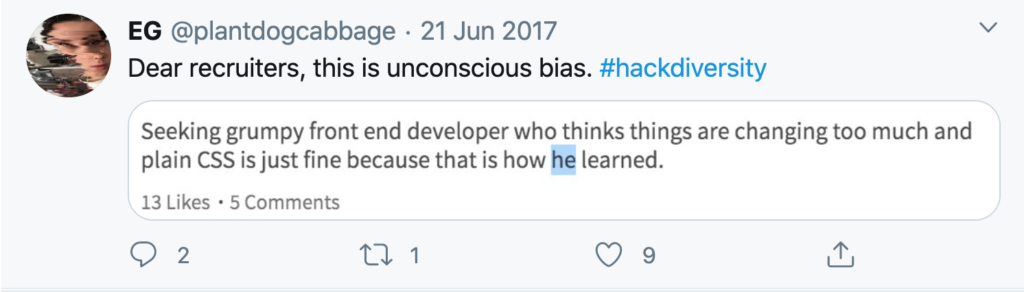 Unconscious bias