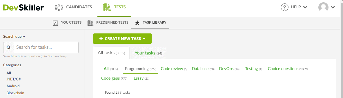 New tasks