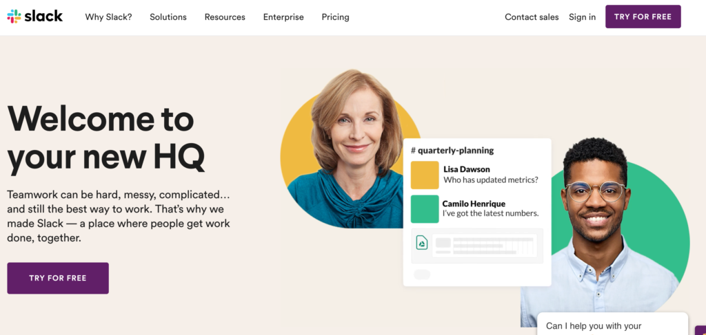 Sourcing tools: Slack