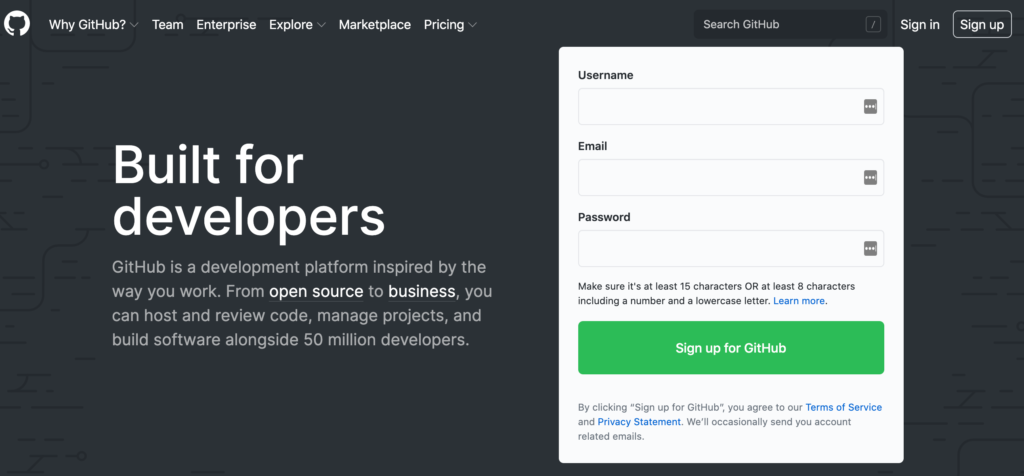Sourcing tools: GitHub