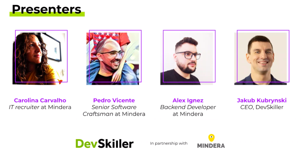 Mindera webinar speakers
