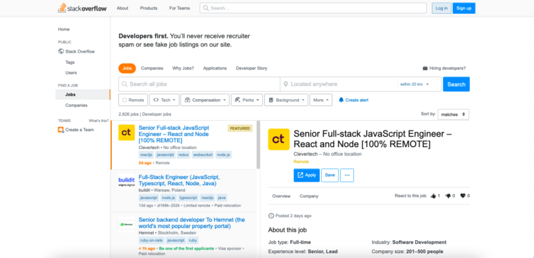 How to source developers on Stack Overflow