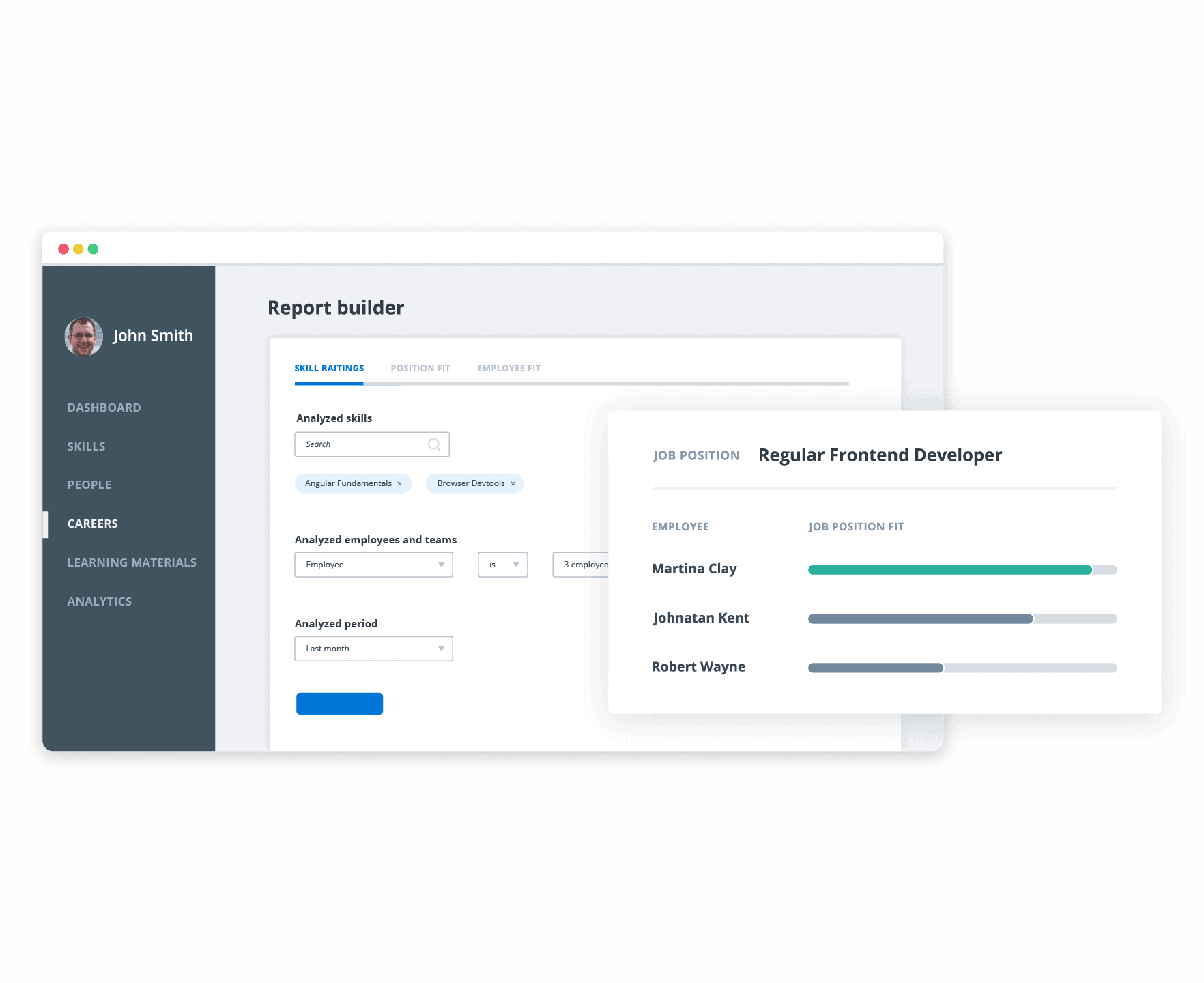 Skills management: Report builder